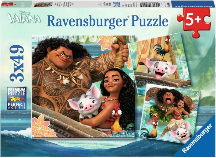 Ravensburger puzzle Hrabri Vaiana: Put u avanturu 3×49 dijelova