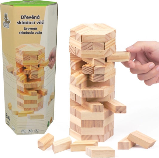 Drvena slagalica kula 84 kom Sparkys