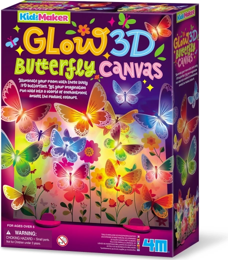 KidzMaker svjetleće 3D platno s leptirima