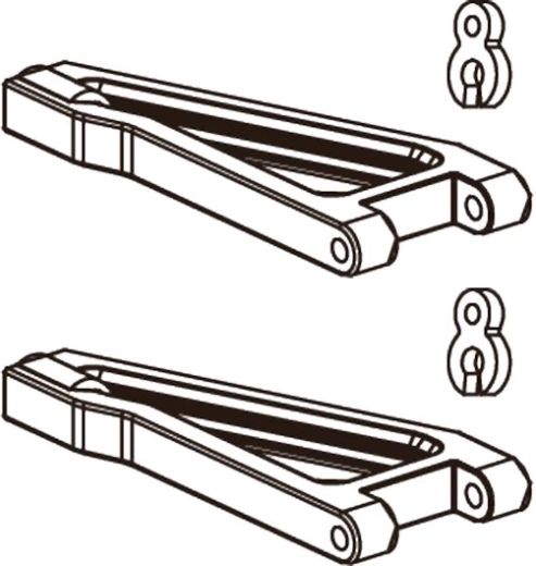 JAMARA BL8 front upper suspension arms (left and right), 2 pcs
