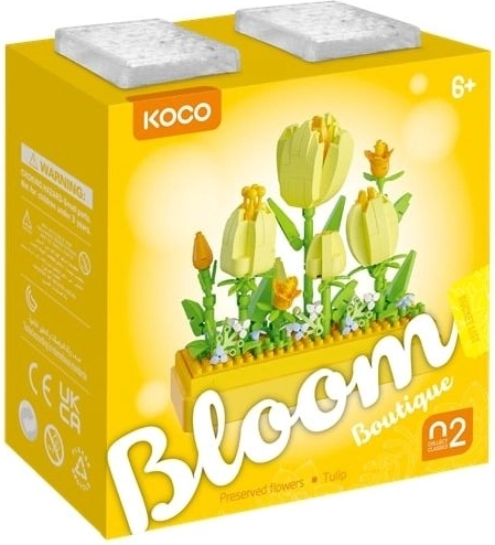 KOCO građevinski set cvijeća – žuti tulipani (259 dijelova) - 1 komad