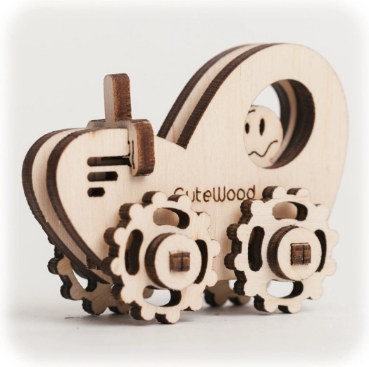 CuteWood drvena 3D slagalica traktor
