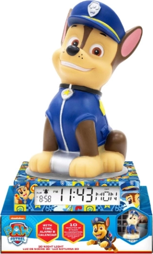 Noćna lampica s budilicom i kalendarom PAW PATROL – 3D figurica