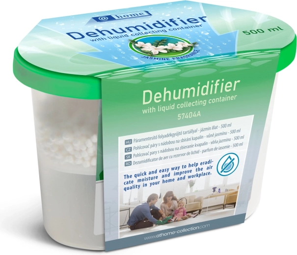 Moisture absorber with liquid collection container, jasmine scent, 500 ml