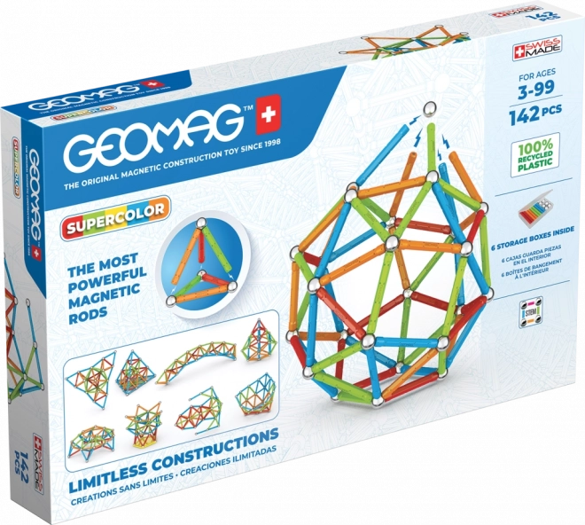 Geomag Supercolor građevni set 142 dijela od reciklirane plastike