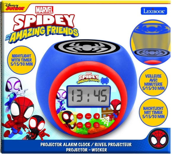 Lexibook dječji budilica SPIDEY s projekcijom na strop