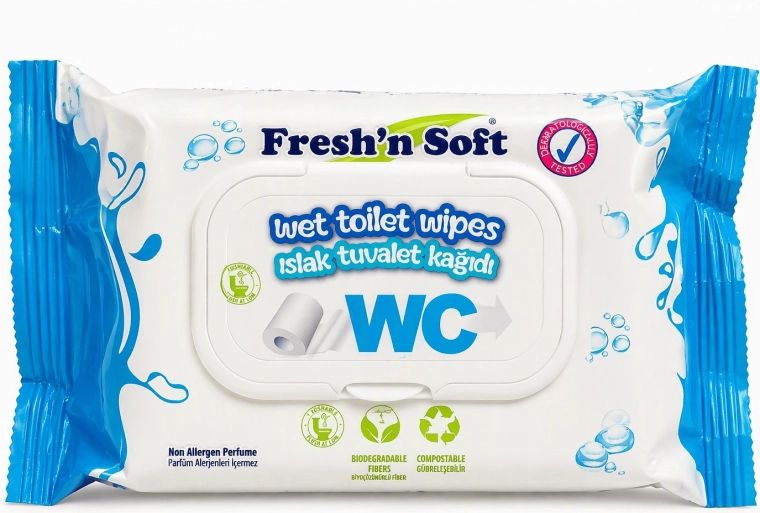 Fresh 'n soft vlažni toaletni papir vegan 60 kom