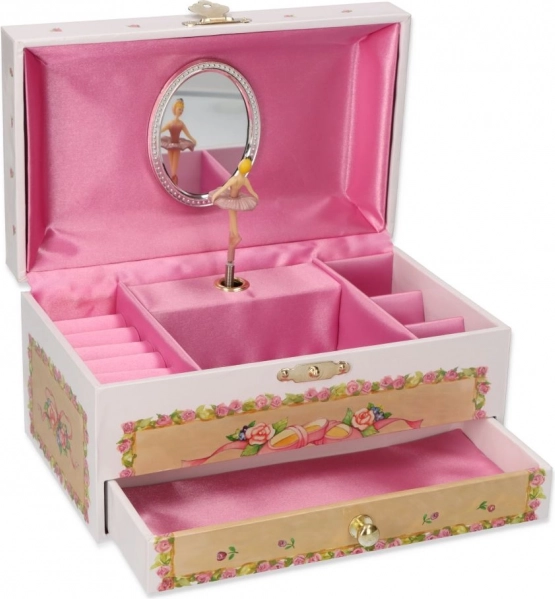 Glazbena škrinjica za nakit Cvjetna pjesma s melodijom Labuđe jezero