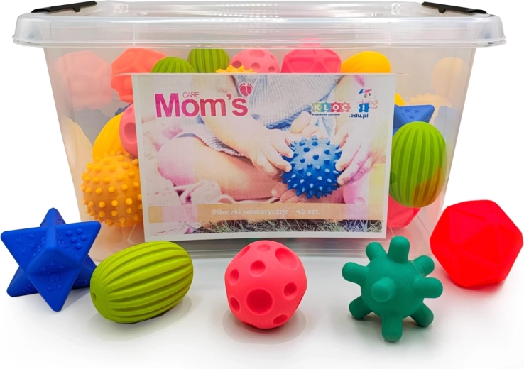 Sensory Balls – educational set 45 pcs 6m+ Mom’s Care