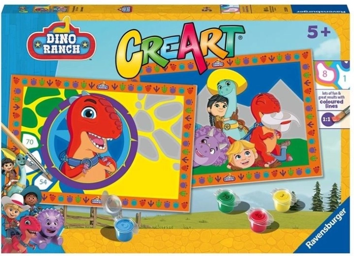 Ravensburger CreArt Junior Dino Ranch – bojanje prema brojevima za djecu