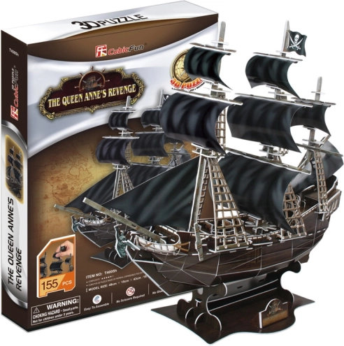 CubicFun 3D puzzle piratski brod Queen Anne's Revenge – 180 dijelova