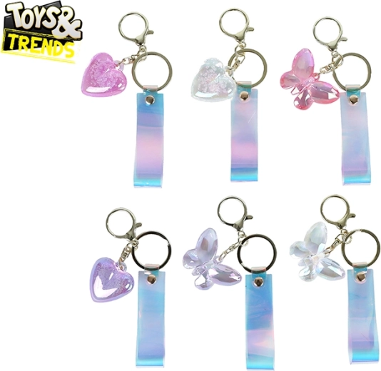 privjesak za ključeve TOYS&TRENDS – srce ili leptirić, plastika, razne boje