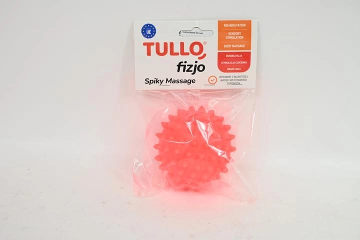 TulloFizjo rehabilitacijska masažna loptica s izbočinama 9 cm, crvena