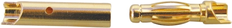 Gold connectors 4 mm, 1 pair