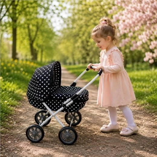 New Baby dječja kolica za lutke Anička crna