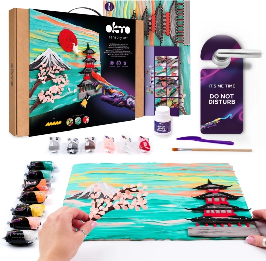 OKTO likovni set za slikanje pastom Japan 30 × 40 cm