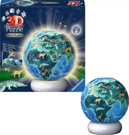 Ravensburger svjetleća 3D puzzle Noćna zemlja 72 dijela
