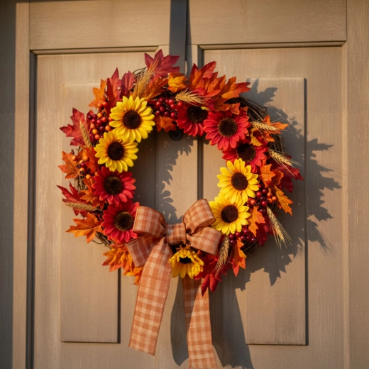 Autumn Sunflower Decorations, 4 pcs