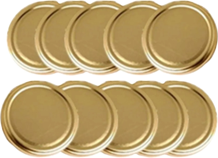 Zlatni metalni poklopci za staklenke za zimnicu 82 mm (10 kom)