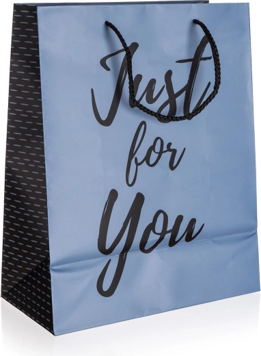 Poklon-vrećica JUST FOR YOU Blue M 18 × 22 × 10 cm