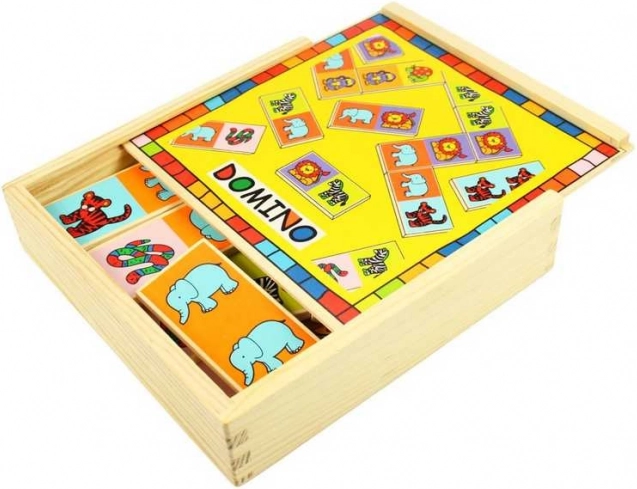 Bigjigs Toys drveno domino sa životinjama