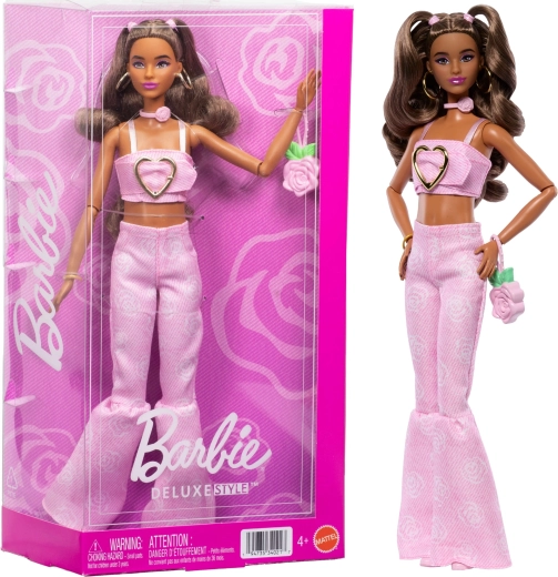 barbie deluxe style ružičasti traper – modna lutka s dodacima
