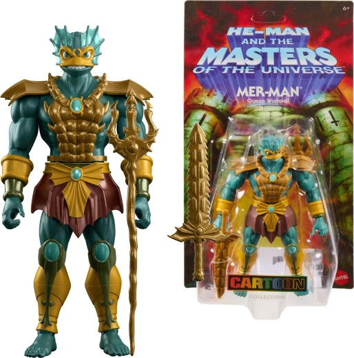 Mattel Masters of the Universe Origins Cartoon Collection 200X figura Tryton (Mer-Man) 15 cm s dodacima