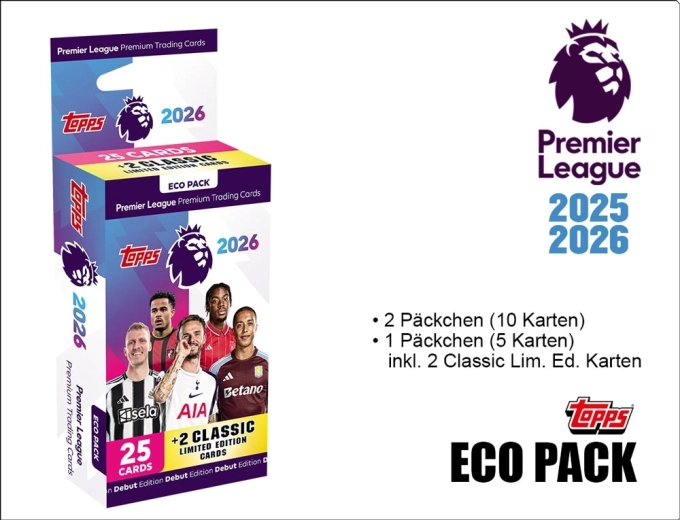 Premier League kolekcionarske kartice 2025/2026 eco pack - 1 komad