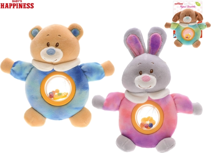 Plišana životinjica s zvečkom Baby Happiness 17 cm