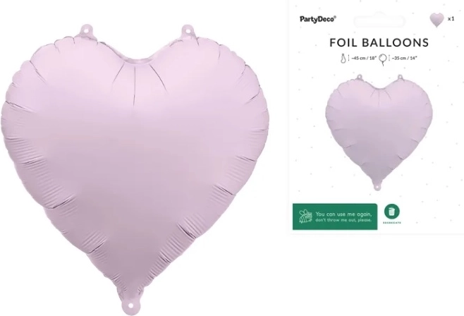 Folijski balon srce ljubičasti 45 cm