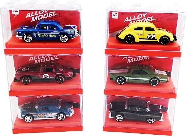 Metal toy car 8 cm in a transparent box - 1 piece