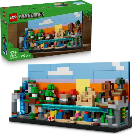 LEGO Minecraft Mini Biomes display set