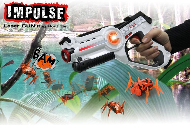 Impulse laser gun Bug Hunt set white/orange