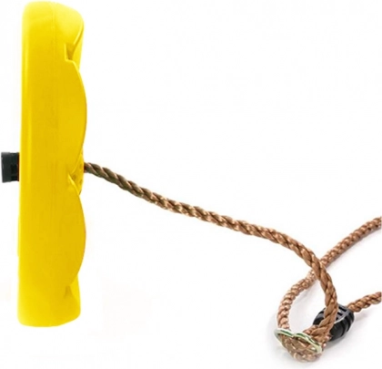 Vrtna dječja ljuljačka s cvjetnim sjedalom s užetom – žuta