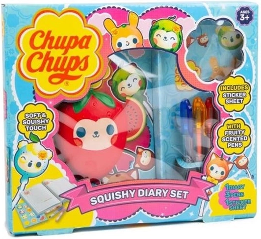 Chupa Chups školski set Squishy – dnevnik, gel olovke i naljepnice