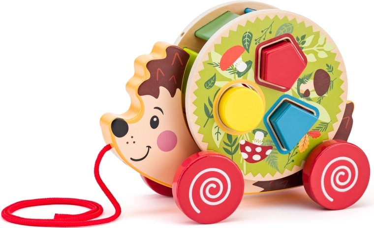 Pull-along Hedgehog with Forest Animals Shape Sorter