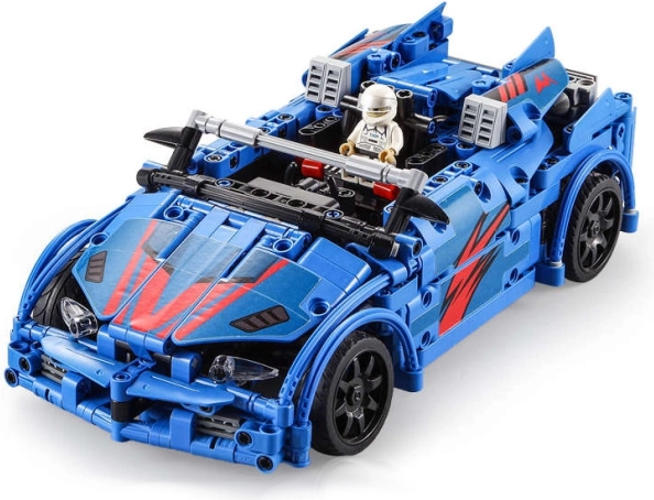 Konstruktorski set CADA trkaći automobil na daljinsko upravljanje, 585 dijelova s katapultirajućim sjedalom