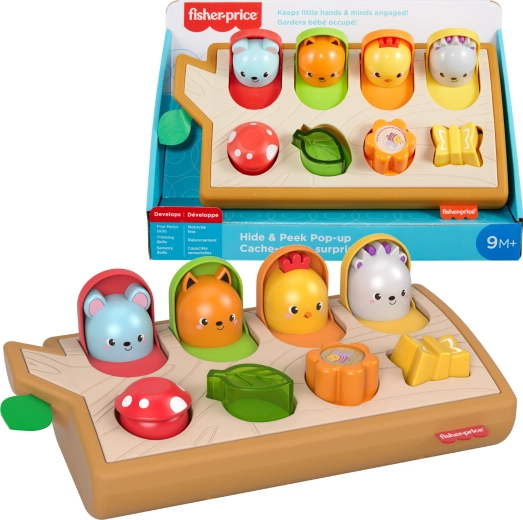 Fisher-Price Pop-Up Animals Motor Skills Toy for Babies