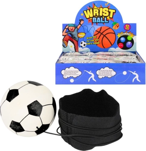 Football ball with wrist elastic