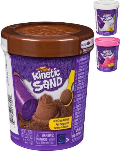 Spin Master Kinetic Sand Ice Cream Modeling Sand with Scoop in Tub - 1 piece