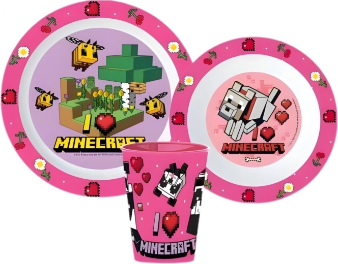 Plastični set za jelo Minecraft (3 dijela) - 1 komad
