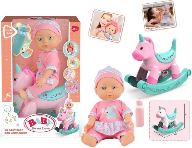 Baby Sweet Love lutka beba s konjićem za ljuljanje