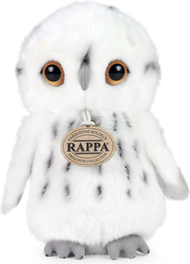 Rappa plišana bijela sova 18 cm, ekološka