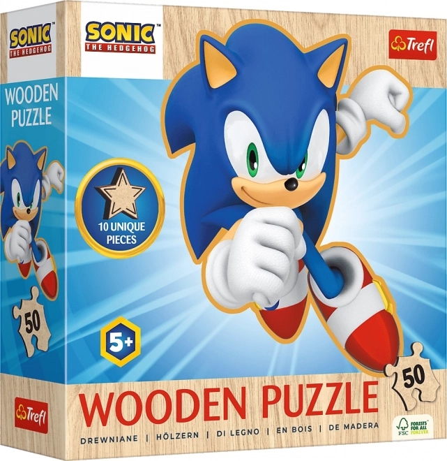 Drvene puzzle 50 dijelova SONIC