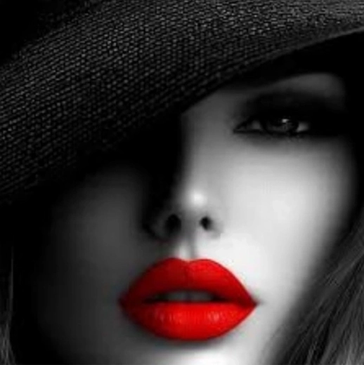 NORIMPEX diamond painting woman with red lips 30 × 40 cm