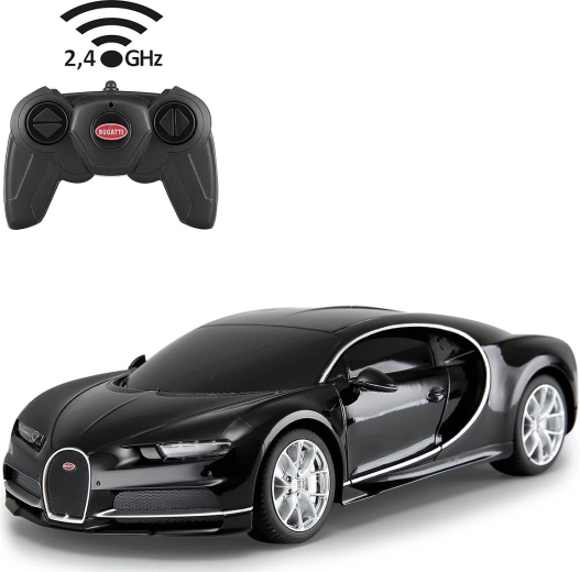 Bugatti Chiron remote-controlled car 1:24 black 2.4 GHz Jamara - 1 piece