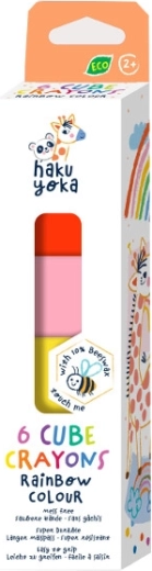 Wax Crayons Cubes Rainbow 6 pcs