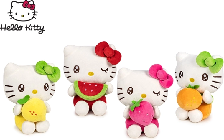 Hello Kitty plišana figurica s voćem 16 cm, sjedeća (4 varijante)