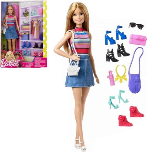 Barbie lutka s cipelama i ormarom