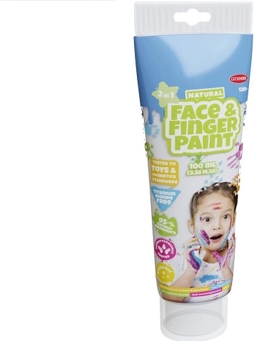 Boti Natural bijela boja za slikanje prstima i za lice 2u1 100 ml